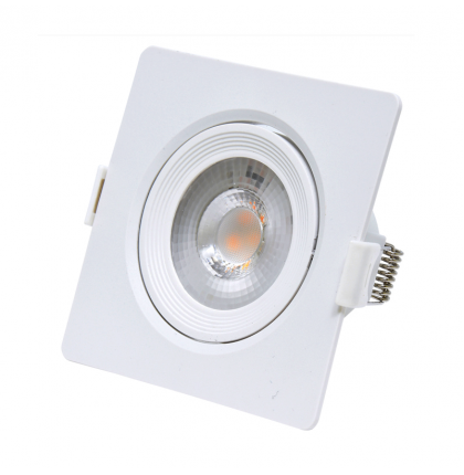 LED vestavné bodové svítidlo - 5W, teplá bílá 2700K, 500Lm, hranaté